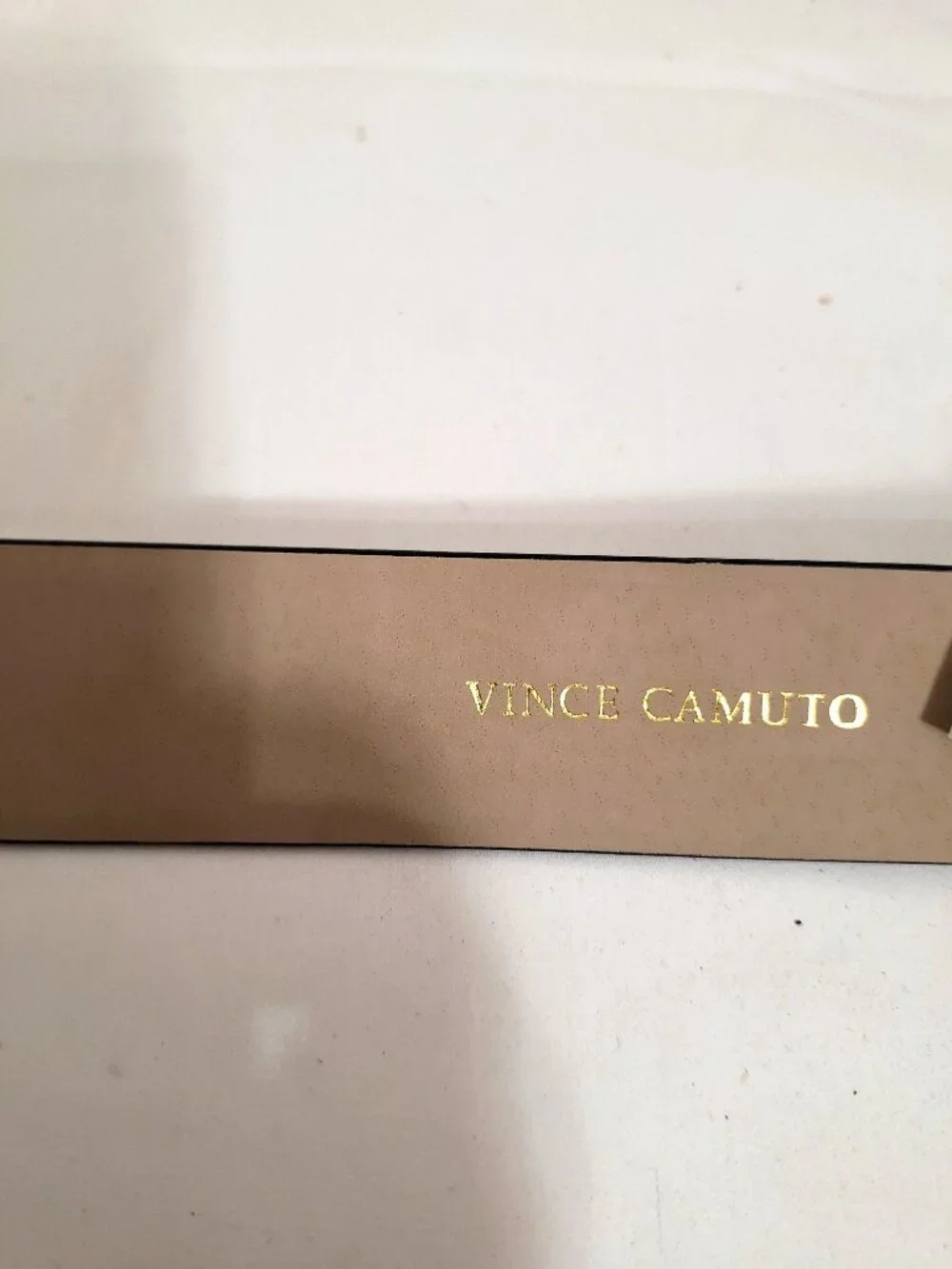 Vince Camuto Pebbled Black Belt M/M Gold Buckle